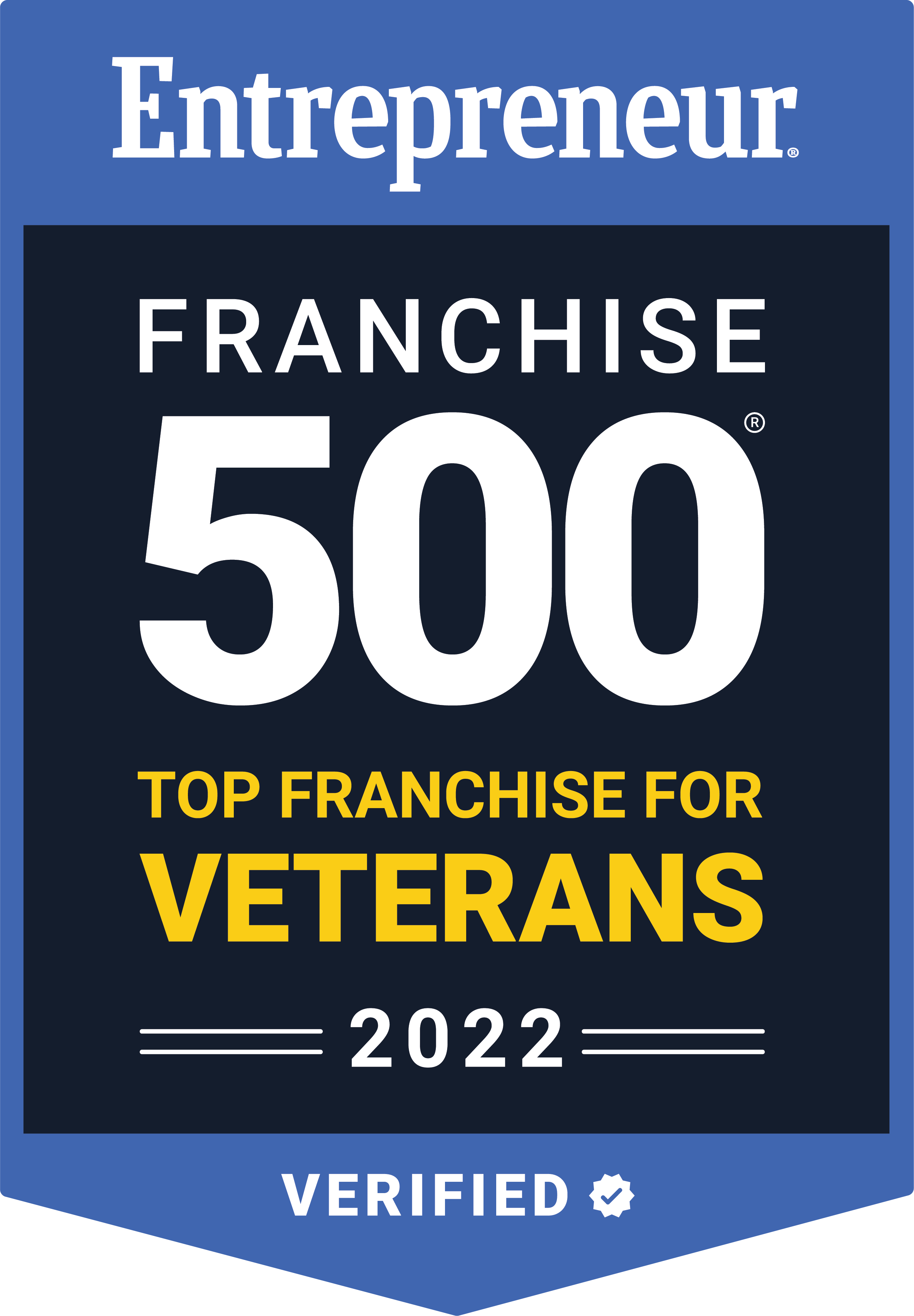 Badge 2022 Verified Top Franchise For Veterans